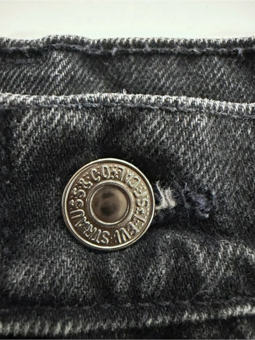 Vintage Levi's 550 Men's 38x32 Black Denim Patchwork Maxi Skirt Grunge Y2K
